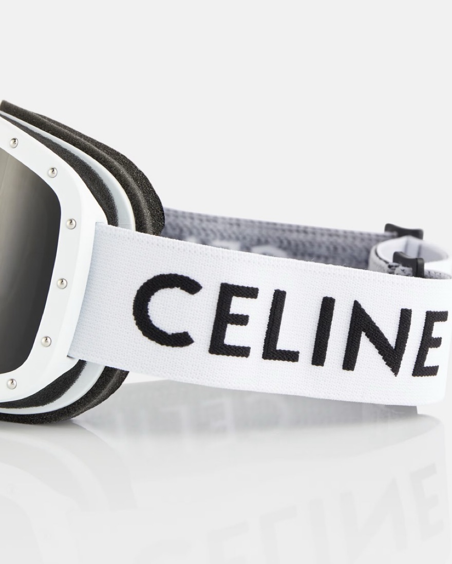 CELINE フレームレスゴーグル ホワイト Celine White Ski Goggles by Celine - Pickle