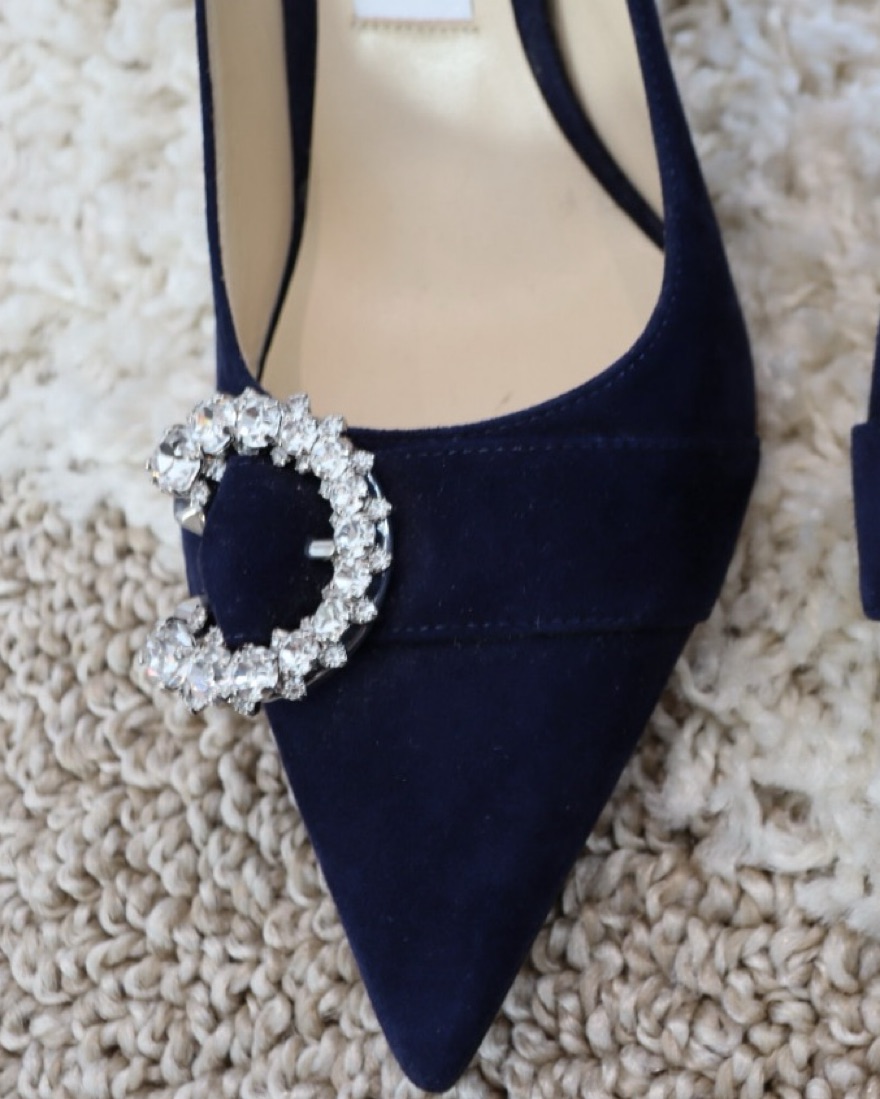 Jimmy Choo Saresa 65 Crystal Buckle Pump by Jimmy Choo - Pickle