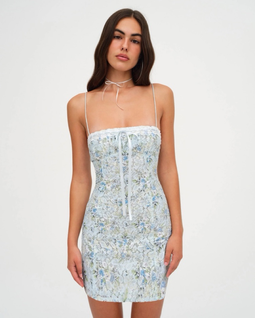 For Love & Lemons Claire Lace Mini Dress by For Love & Lemons - Pickle