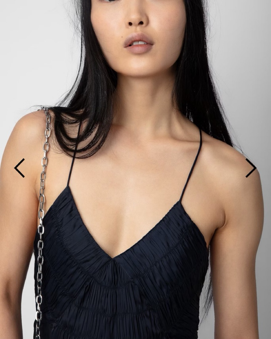 ZADIG&amp;VOLTAIRE ブラウス　XS 超美品 Riddy Crinkled Leather Dress dress white women | Zadig&Voltaire