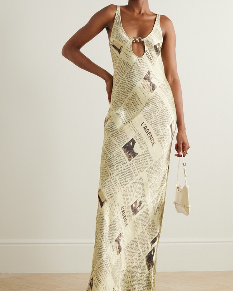 L'AGENCE Yasmin Chain Cut Out Dress by L'Agence - Pickle