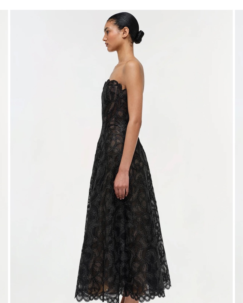 SIMKHAI Elvina Gilded Lace Dress by Jonathan Simkhai - Pickle