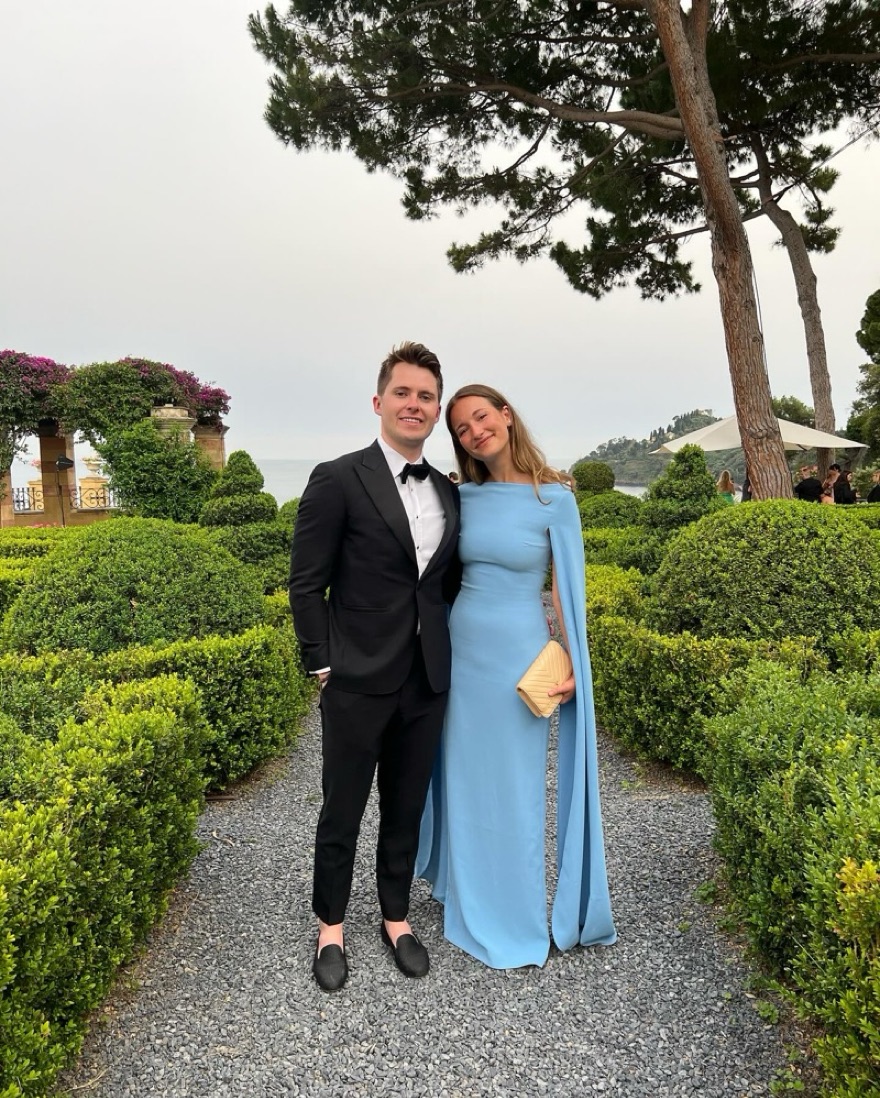 Solace London Cape-effect Gown by Solace London - Pickle