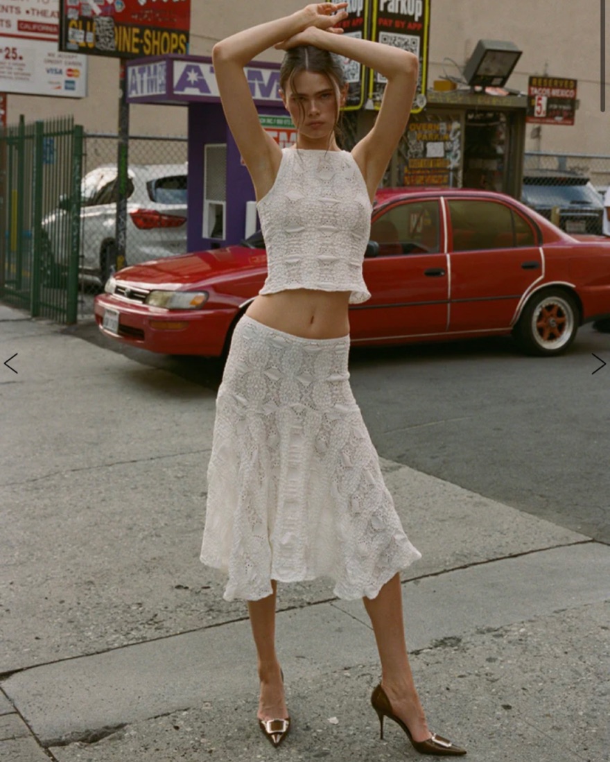 With Jean Maeve Midi Skirt by With Jean - Pickle