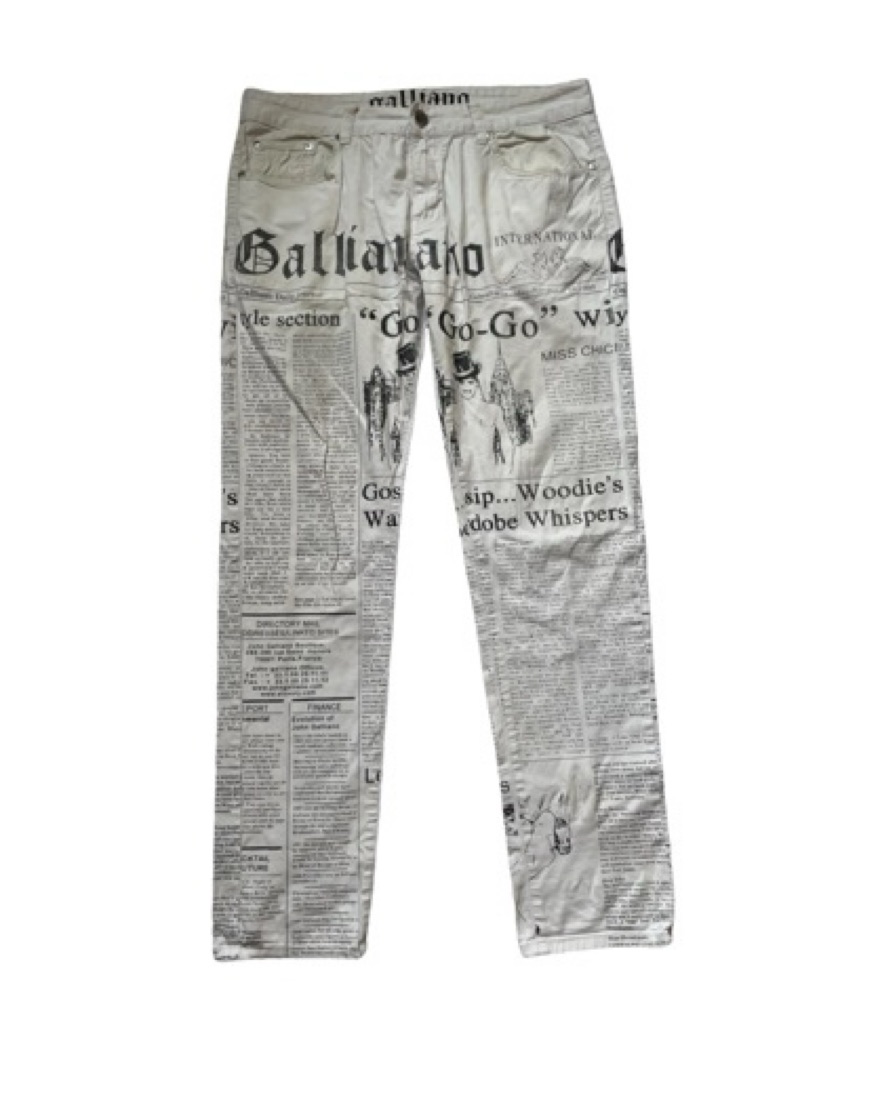 Galliano Newspaper Jeans by John Galliano - Pickle