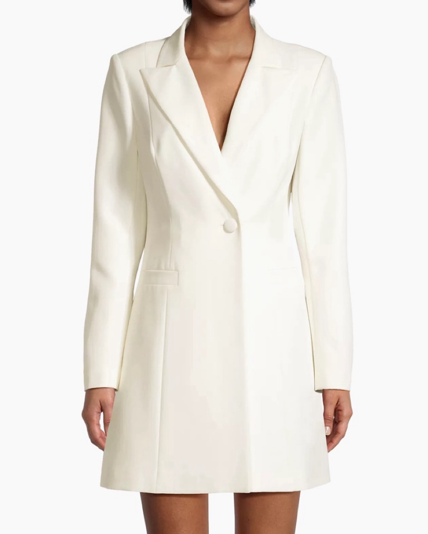 Sleek White Blazer Dress by Liv Foster - Pickle