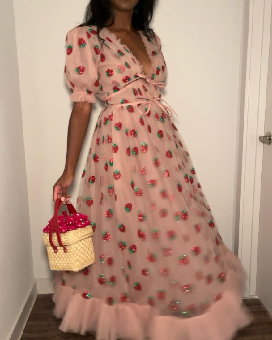Viral Strawberry dress by Lirika Matoshi - Pickle