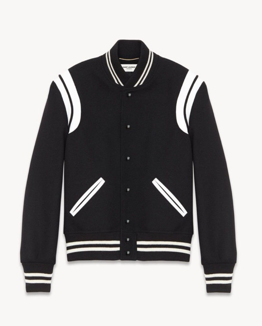Saint Laurent Teddy Bomber Jacket by YSL - Pickle
