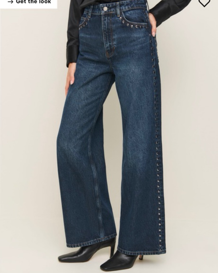 Reformation Cary Studded Jeans | Pickle