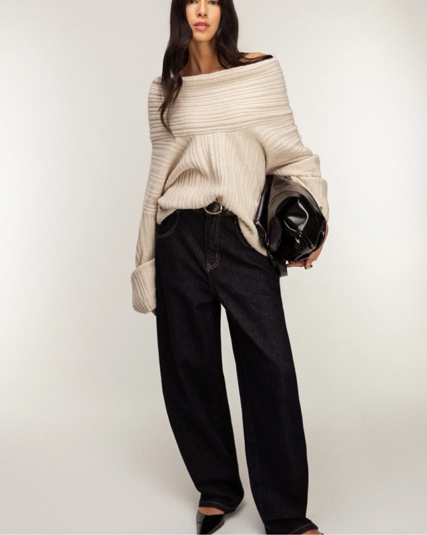Off Shoulder Sweater Oak & Fort by Oak & Fort - Pickle