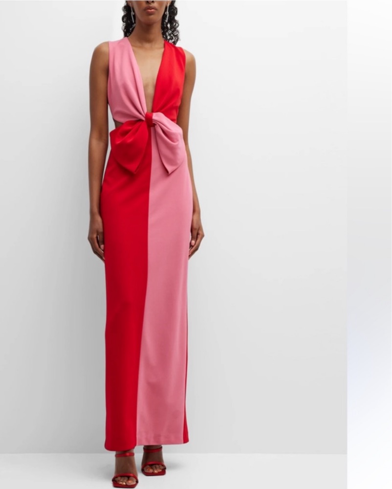 One33 Social Colorblock Bow Dress by One33 Social - Pickle