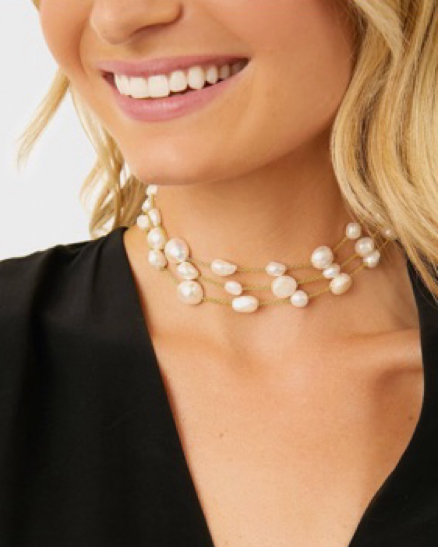 Cult Gaia Nayla Pearl Choker by Cult Gaia - Pickle