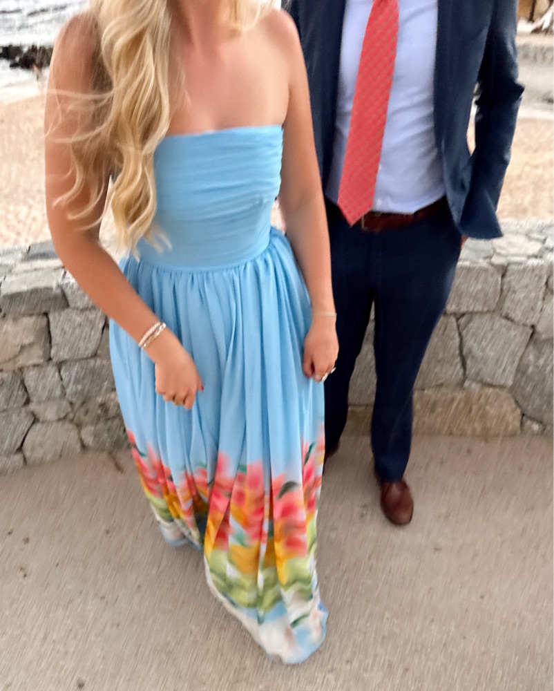 Sau Lee Camille Dress in Blue Multi by Sau Lee - Pickle