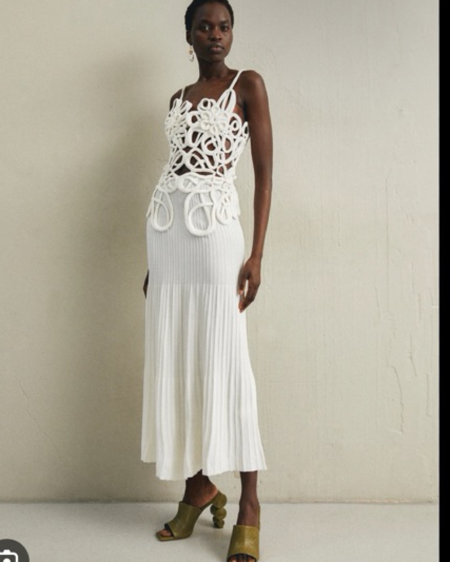 Cult gaia Nalda Crochet Maxi Dress by Cult Gaia - Pickle