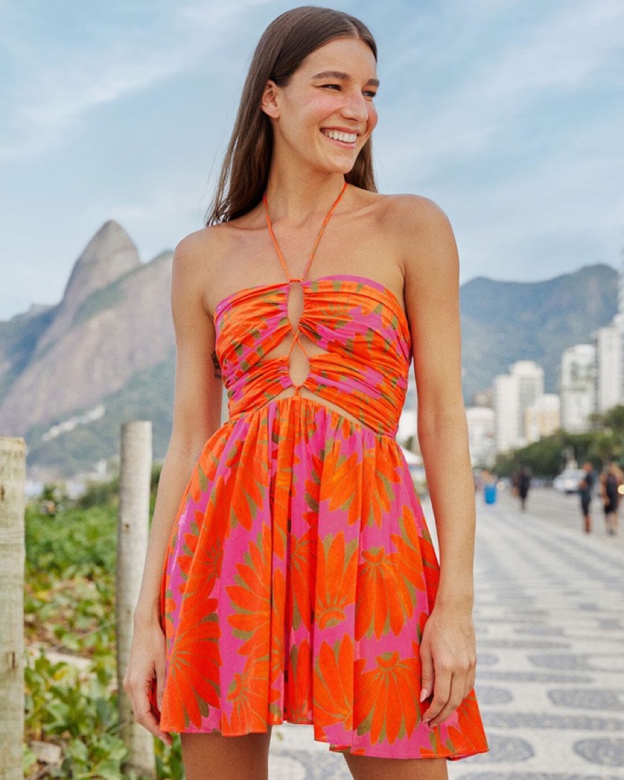 Farm Rio Pink Copacabana Mini Dress by Farm Rio - Pickle