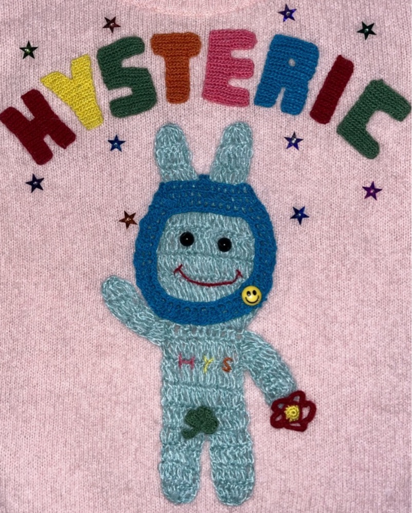 HYSTERIC MINI 水色キャラクター柄セット 90 cm Hysteric Glamour Space Bunny Sweater by Hysteric Glamour - Pickle