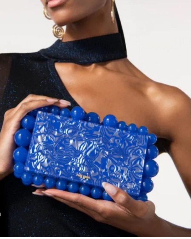 Cult Gaia Eos Clutch In Persian Blue by Cult Gaia - Pickle
