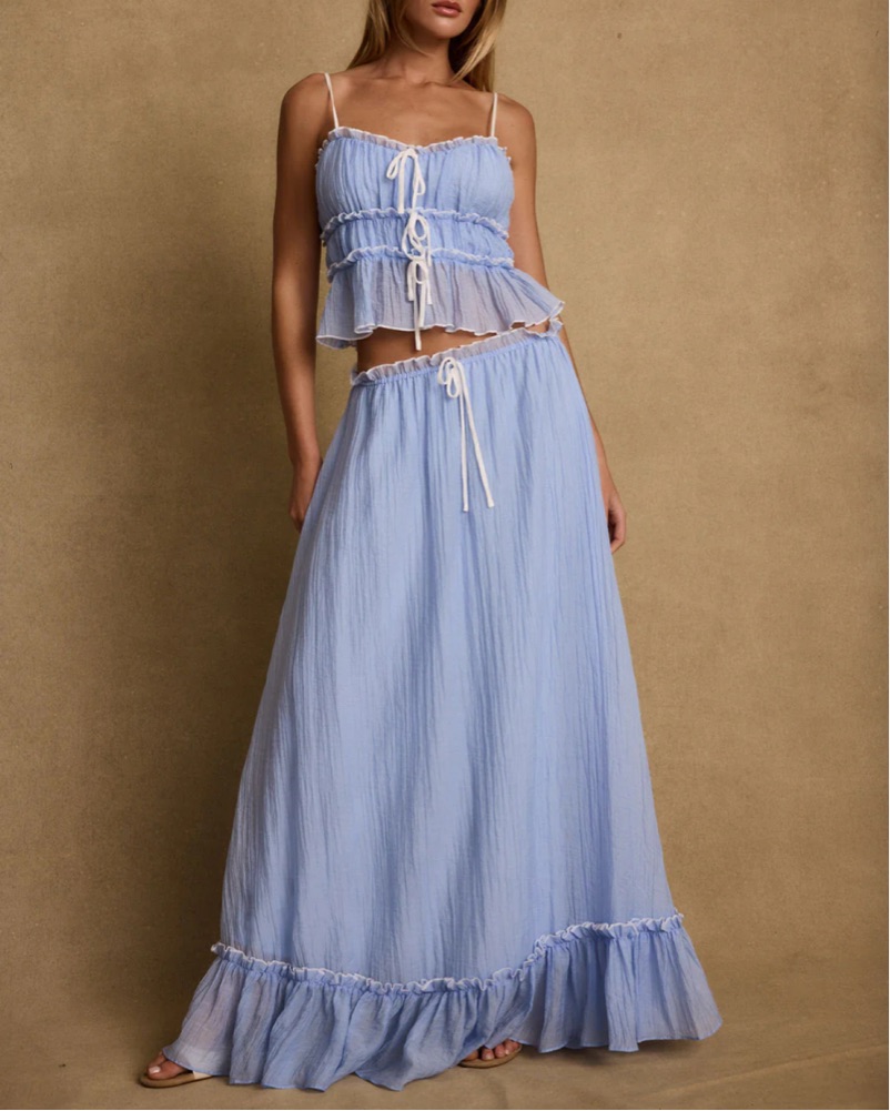 Dahlia Set in Blue by 12th Tribe - Pickle