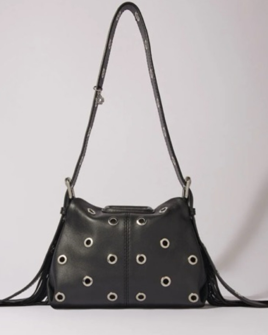 Maje Black Eyelet Bag by Maje - Pickle