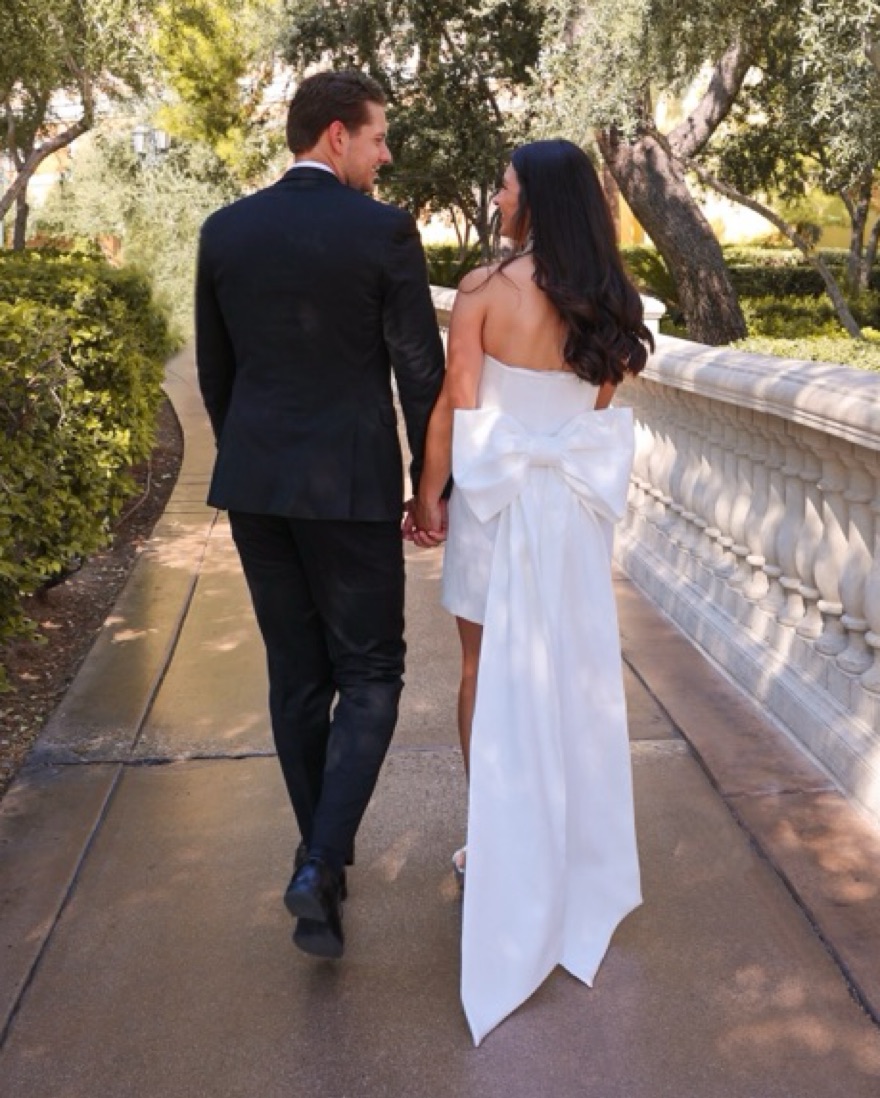 Meredith Strapless Bow Mini Dress - Whit by Meshki - Pickle