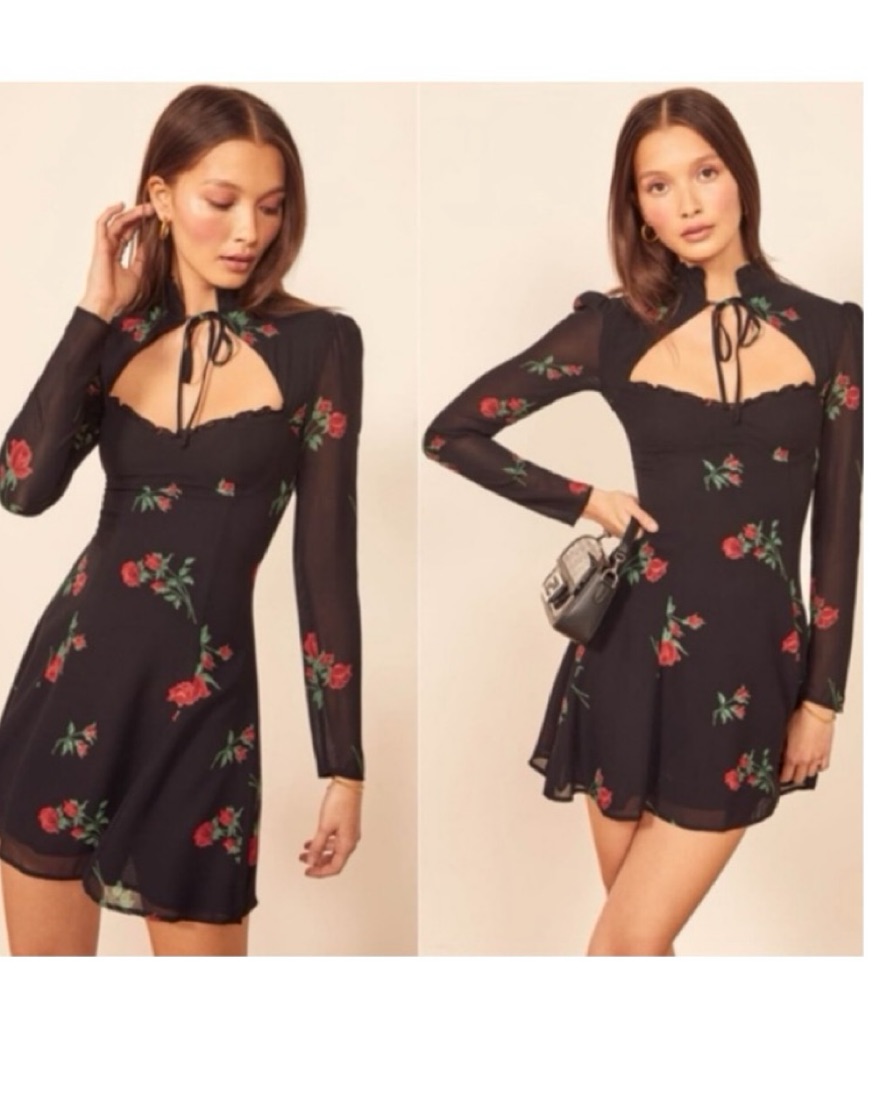 S*e様 新品Reformation Vinny Dress 花柄キャミワンピー Reformation Vivianne Dress - Black & Red by Reformation - Pickle