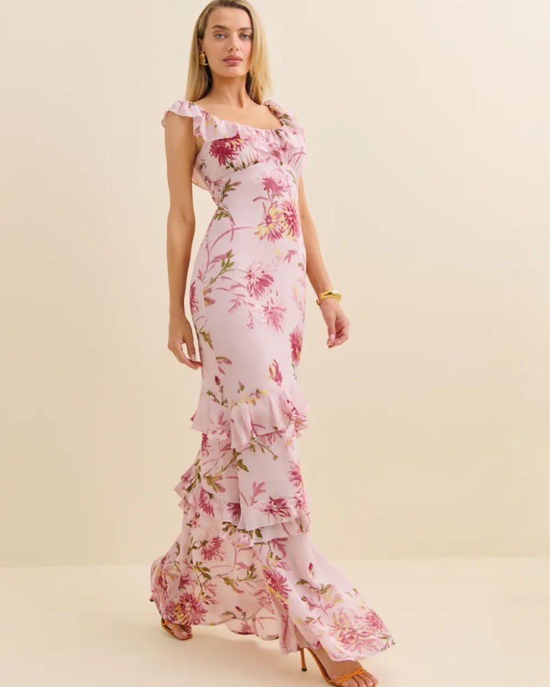 Reformation Tripoli Dress Chrysanthemum by Reformation - Pickle