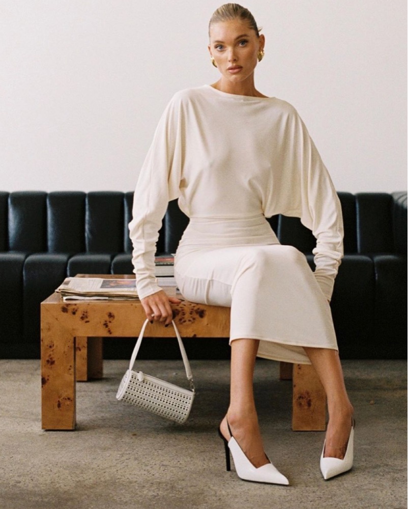 HELSA Matte Jersey Open Back Dress by Helsa - Pickle