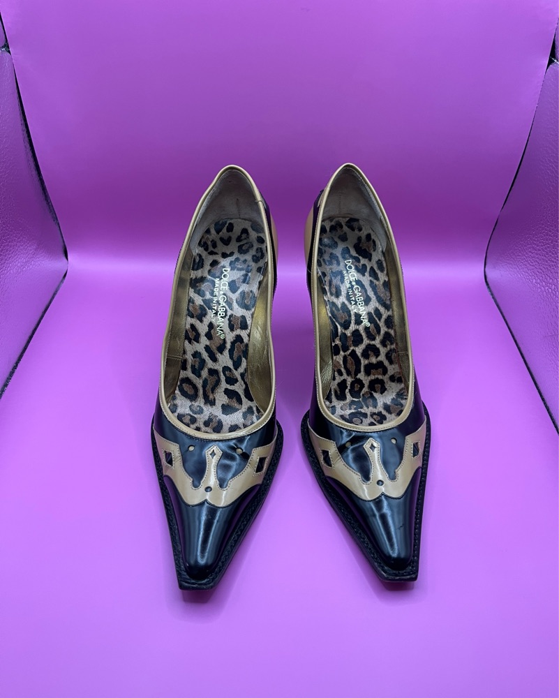 Vintage 90s Y2k Dolce & Gabbana Heels by Dolce & Gabanna - Pickle