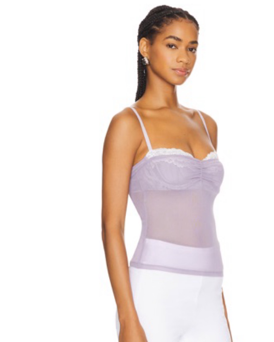 Elegant Lavender Lace Camisole by Miaou - Pickle