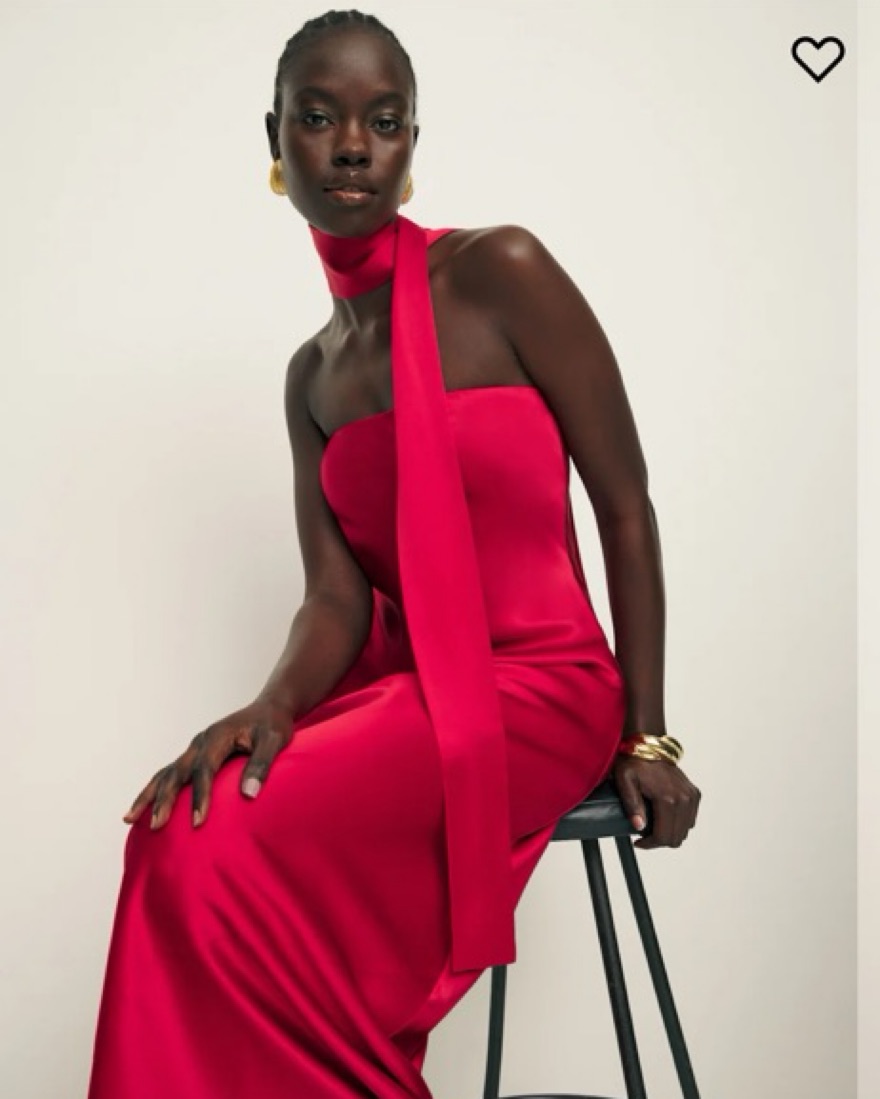 Reformation Silk / Oren Dress by Reformation - Pickle