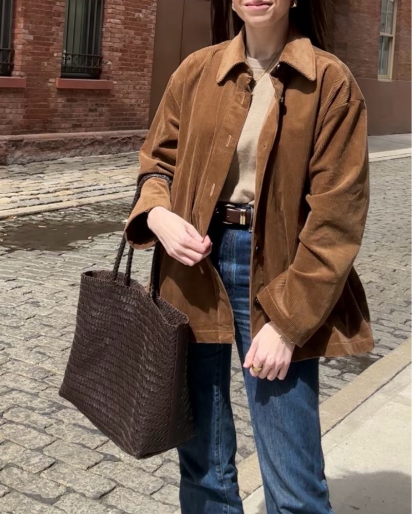 LESET Cotton-blend corduroy jacket by Leset - Pickle