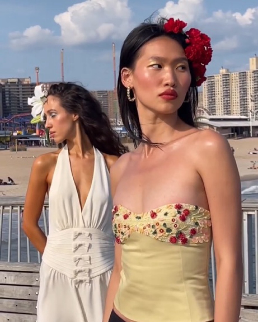 Orseund Iris Bouquet Bustier by Orseund Iris - Pickle