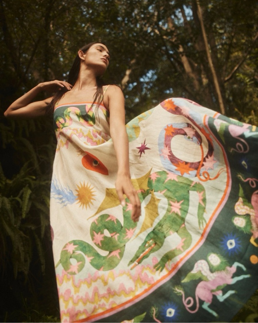 Alemais Seeker Sundress by Alemais - Pickle