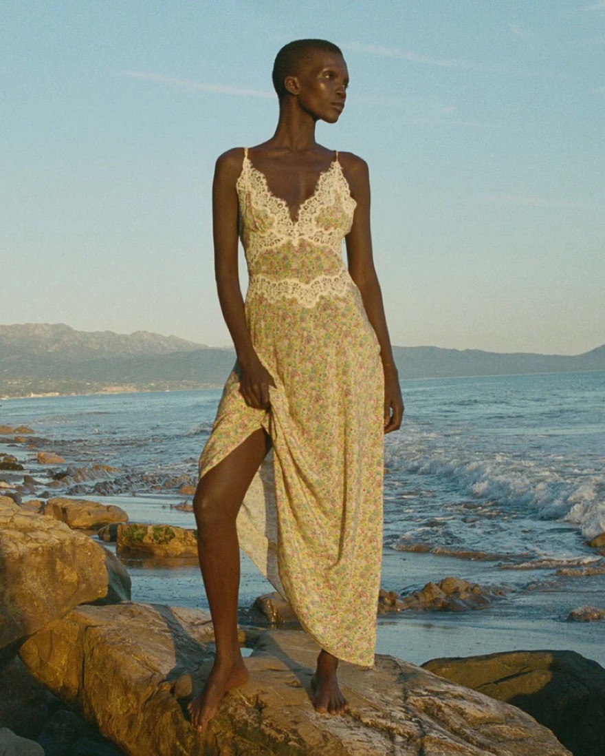 Doen Venus Silk Slip Dress by Doen - Pickle
