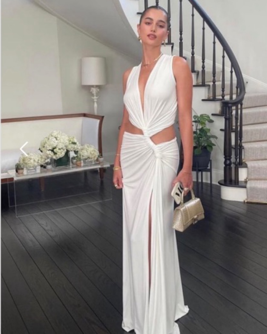 SID NEIGUM Triple Loop Knit white Dress by Sid Neigum - Pickle