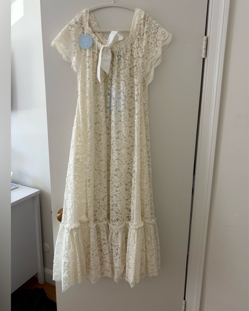 Hill House Lace Coco Duster & Nap Dress by Hill House Home - Pickle