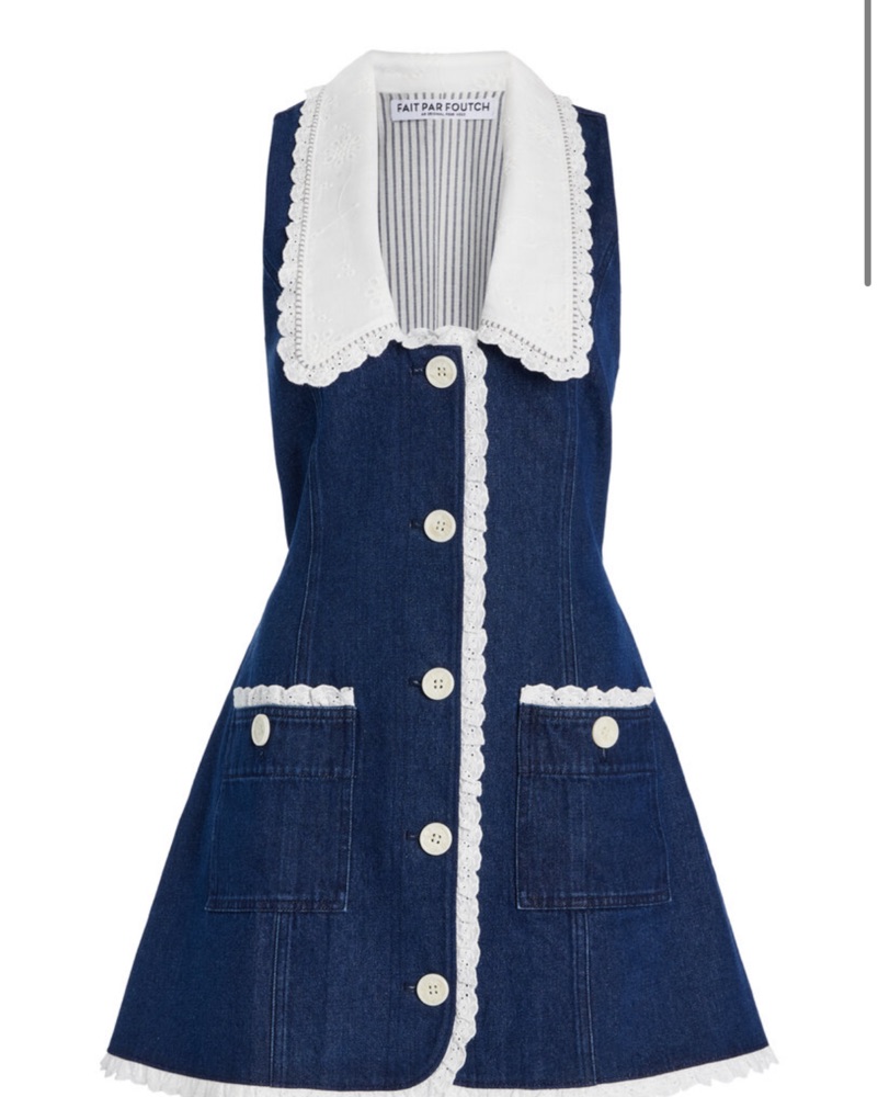 Fait par Foutch Adrienna Denim Dress by Fait Par Foutch - Pickle