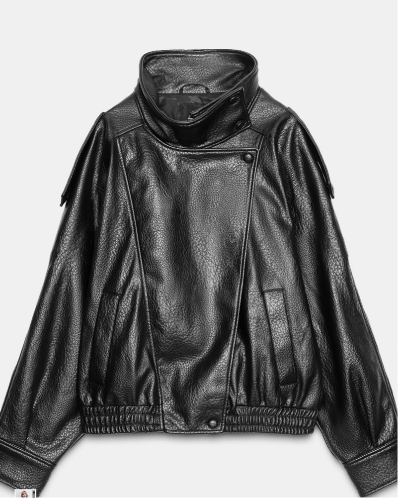 Oversized Leather Jacket YSL dupe by ZARA - Pickle