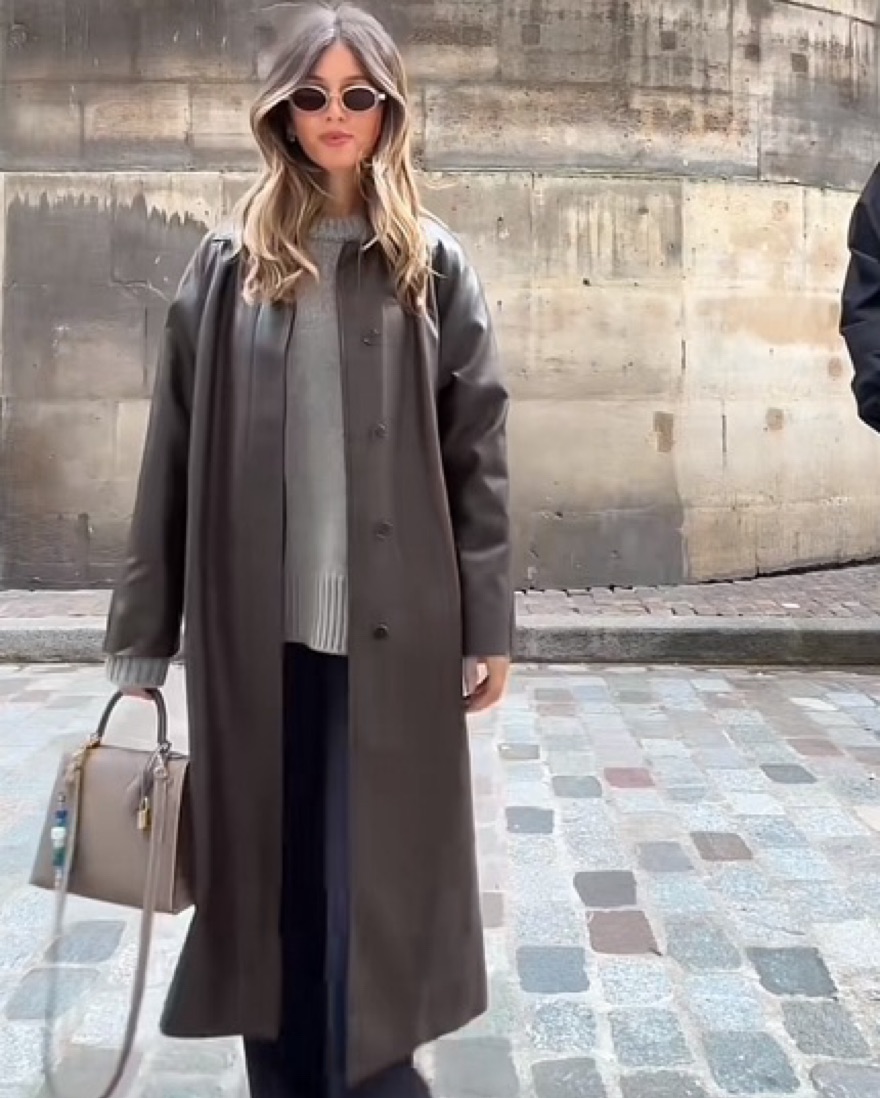 Frankie Shop Skane Faux Leather Trench by The Frankie Shop - Pickle