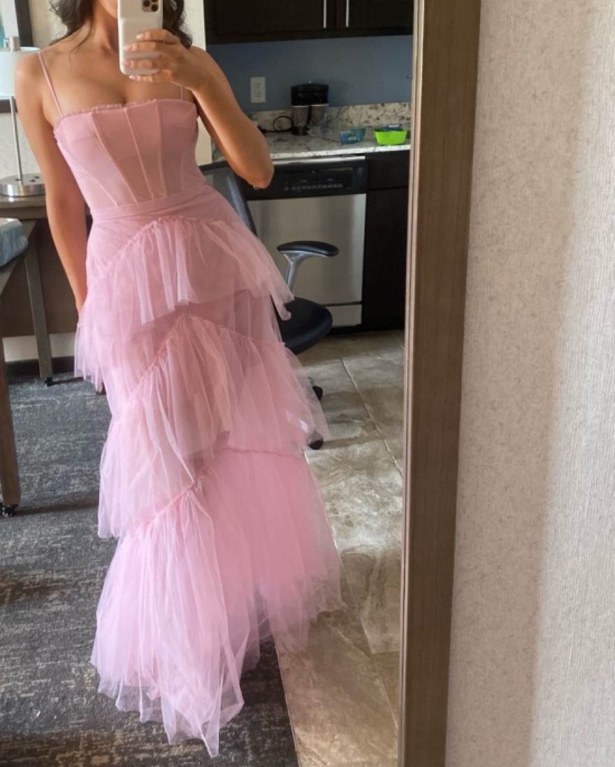 BCBG Corset Tulle Gown in Pink Tint by BCBG Maxaria - Pickle