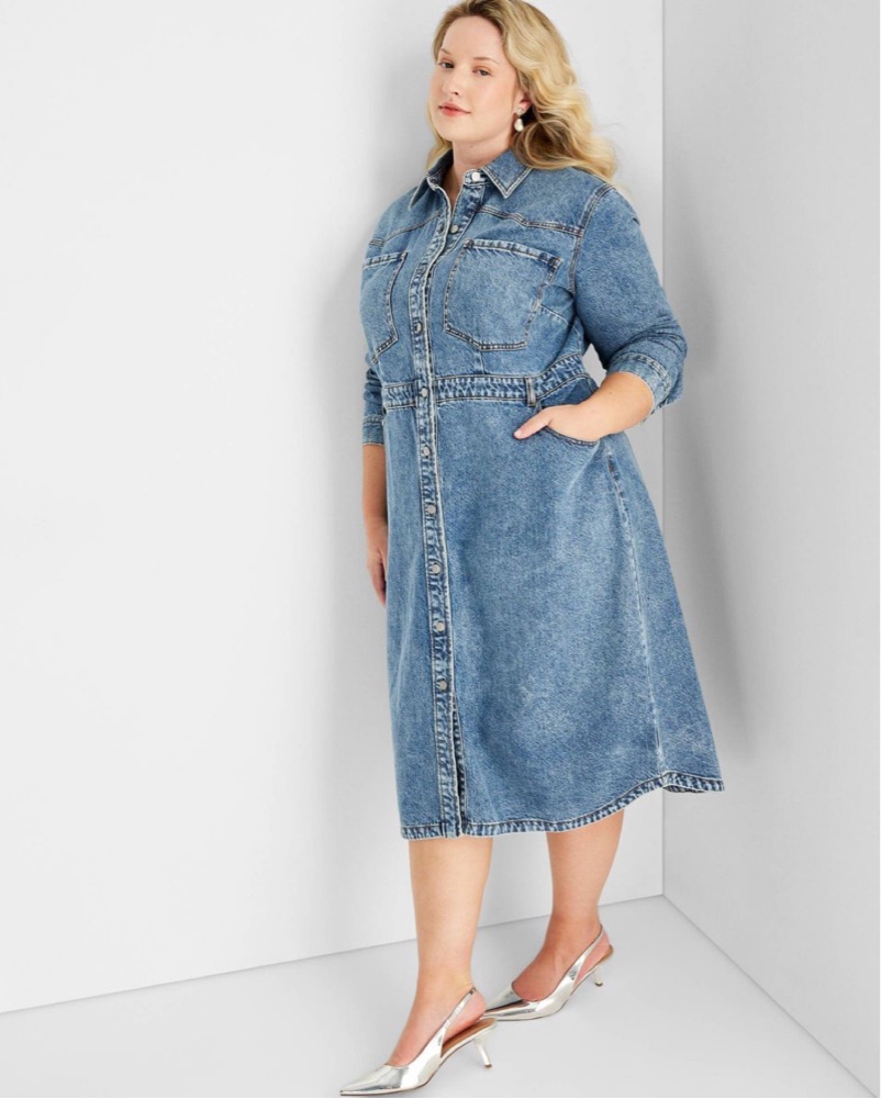 Future Collective Denim Dress by Future Collective - Pickle