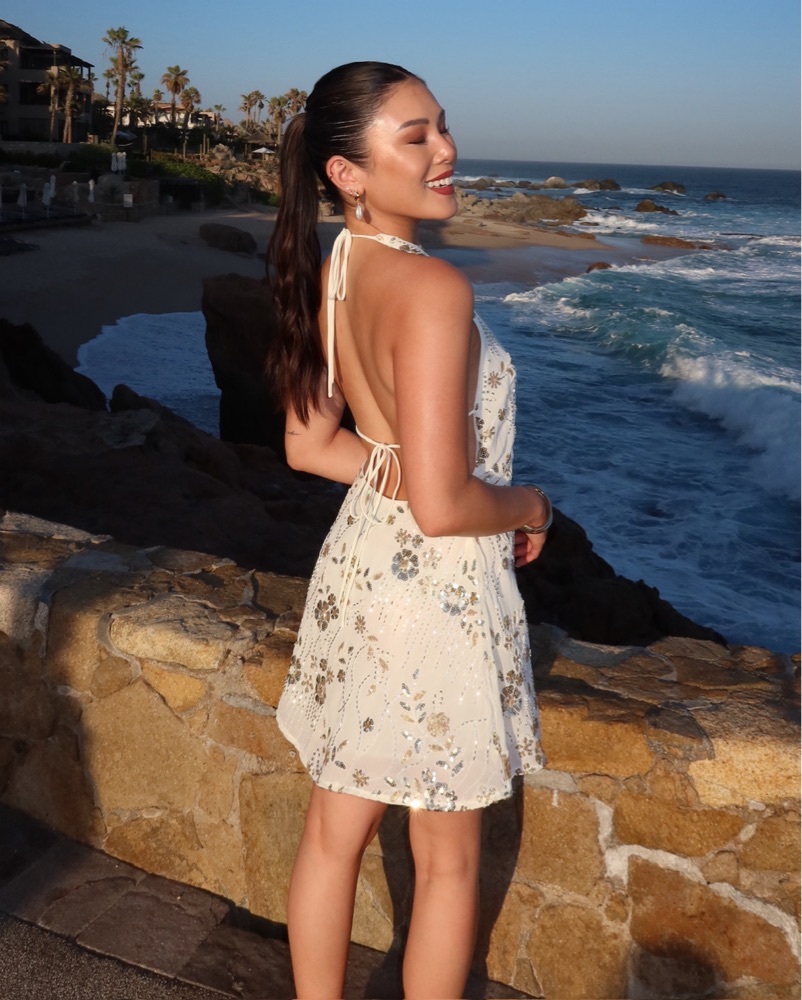 Peppermayo Leo Beaded Mini Dress by Peppermayo - Pickle