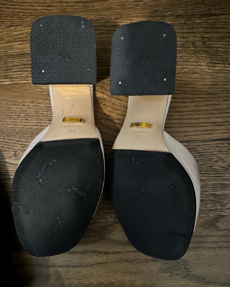 White Gucci Slide Sandal with Horsebit by Gucci - Pickle