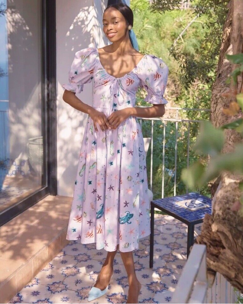 Hill House Sea Creature Dress by Hill House Home - Pickle