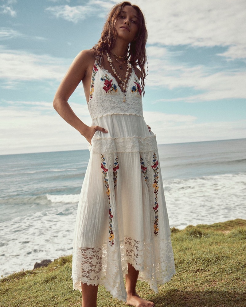 Free People Keila Midi Dress by Free People - Pickle