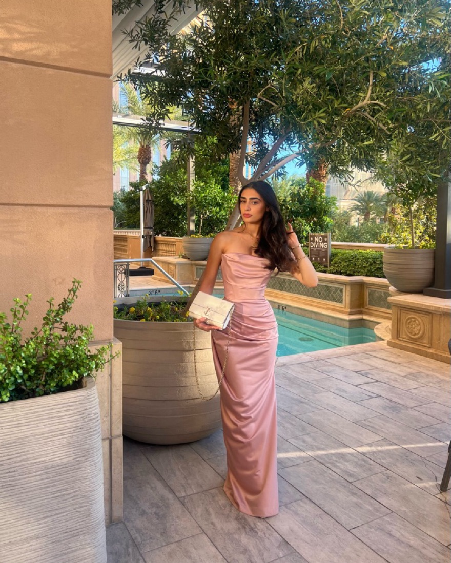 house of cb ADRIENNE BLUSH SATIN by House of CB - Pickle