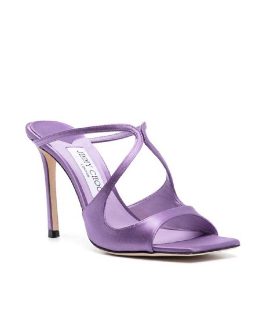 Jimmy Choo Anise 95 Purple Satin by Jimmy Choo - Pickle