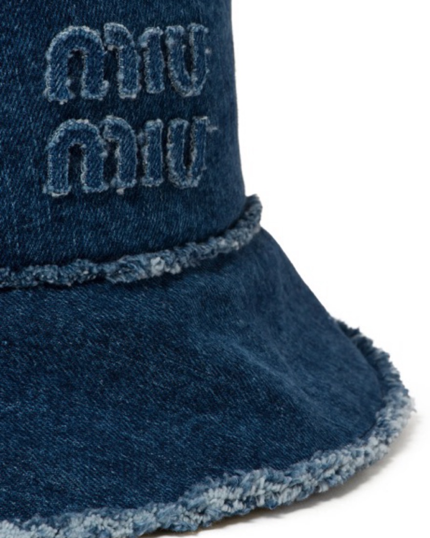 Miu Miu Denim Bucket Hat by Miu Miu - Pickle