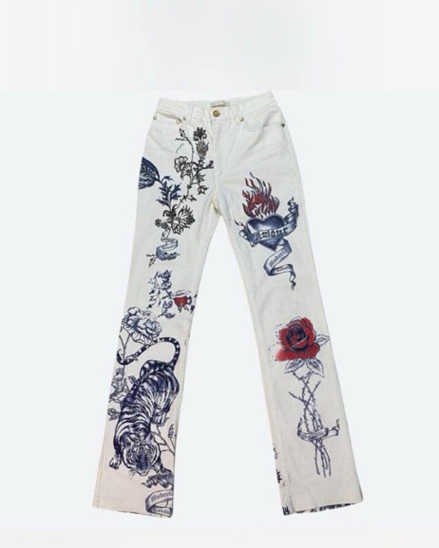 Roberto Cavalli Tattoo Pants by Roberto Cavalli - Pickle