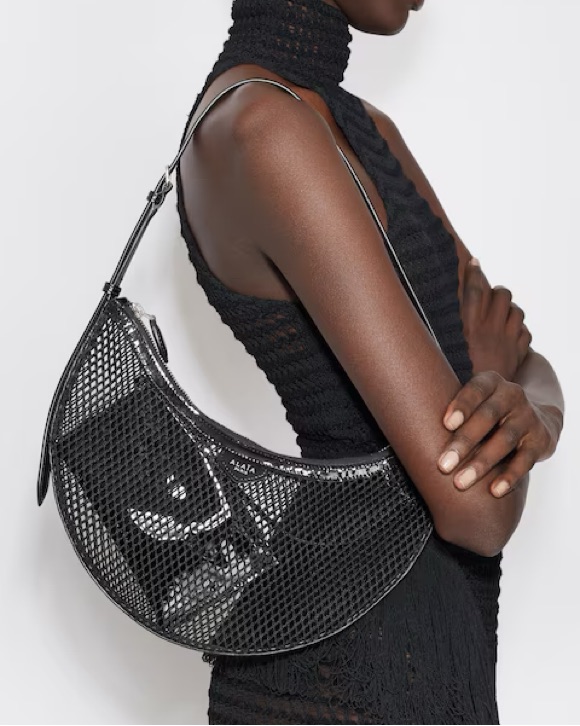 Alaia Demi-lune Mesh Bag by Alaia - Pickle